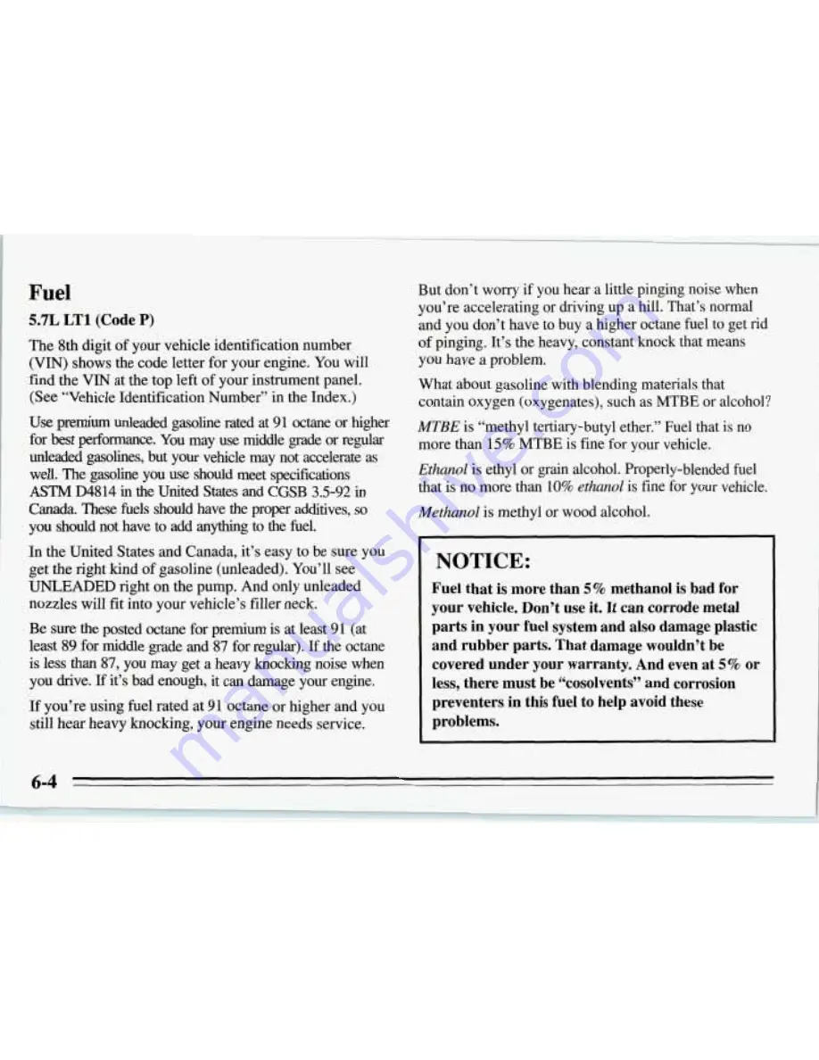 Pontiac 1995 Firebird Owner'S Manual Download Page 237