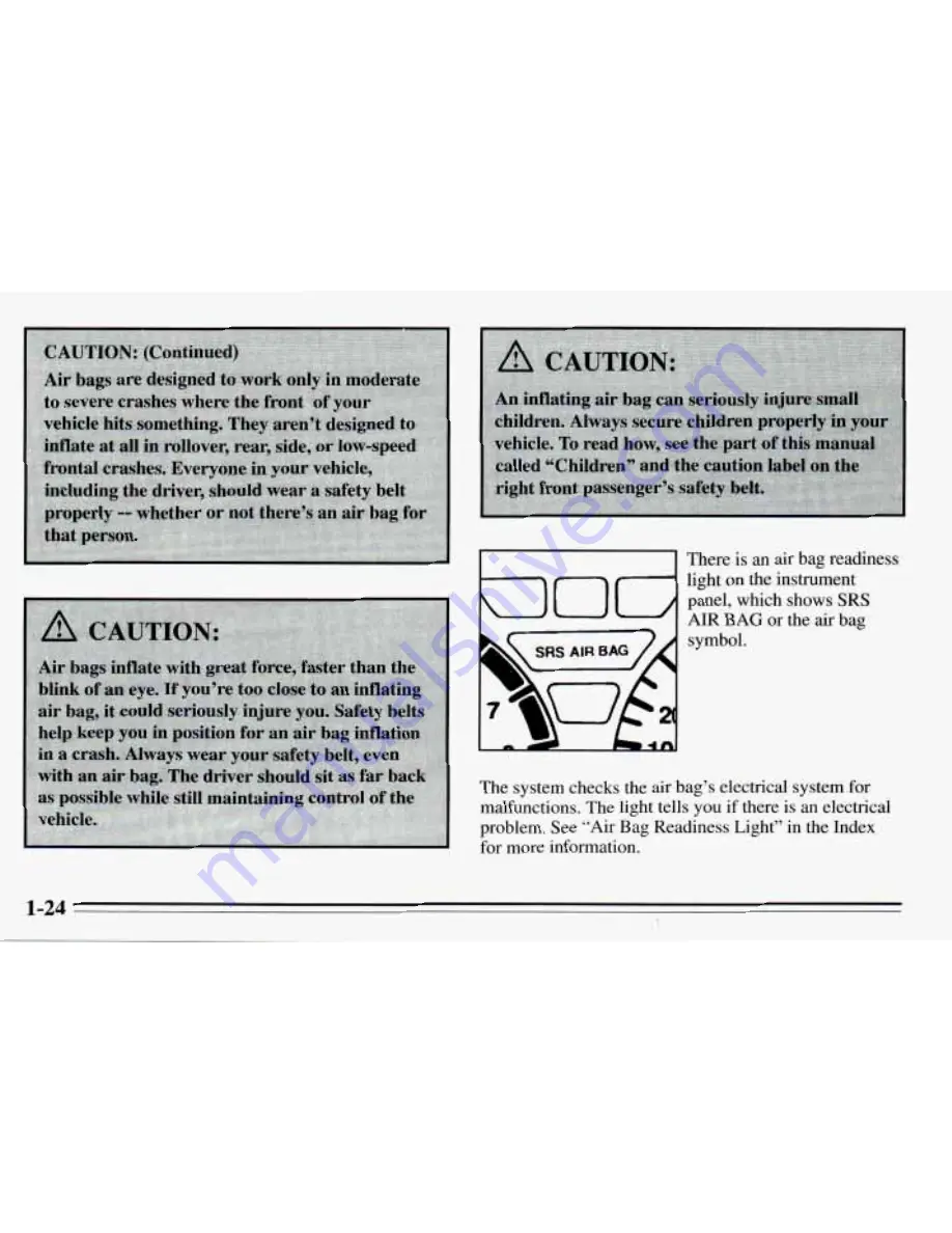 Pontiac 1995 Grand Prix Owner'S Manual Download Page 31