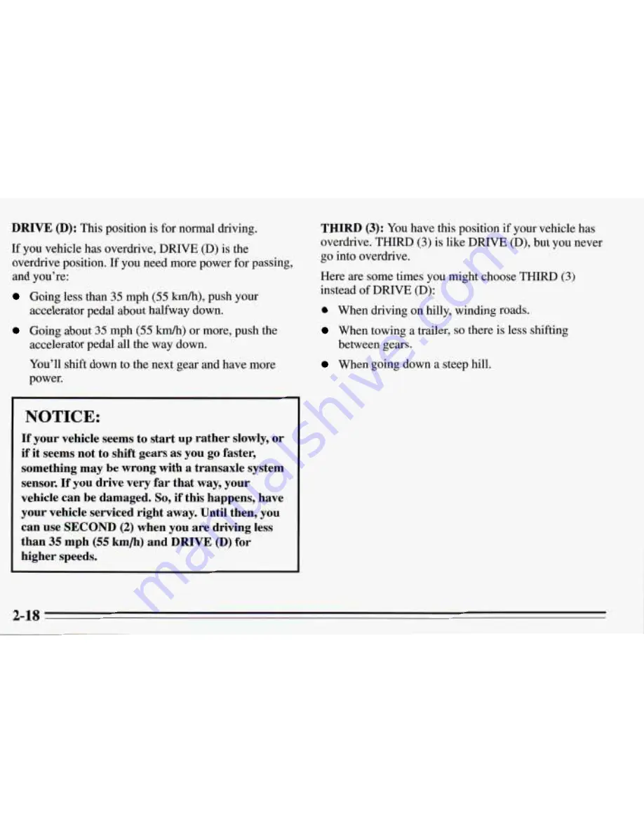 Pontiac 1995 Grand Prix Owner'S Manual Download Page 79