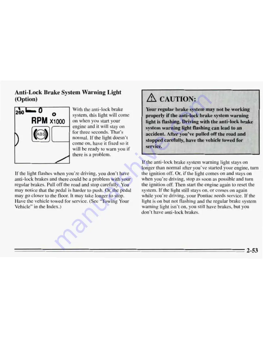 Pontiac 1995 Grand Prix Owner'S Manual Download Page 114