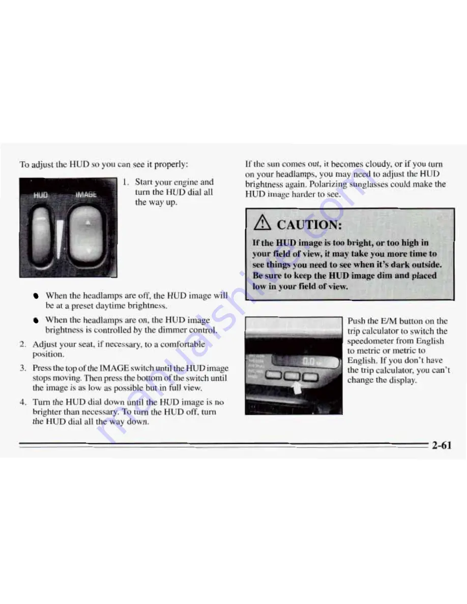 Pontiac 1995 Grand Prix Owner'S Manual Download Page 122