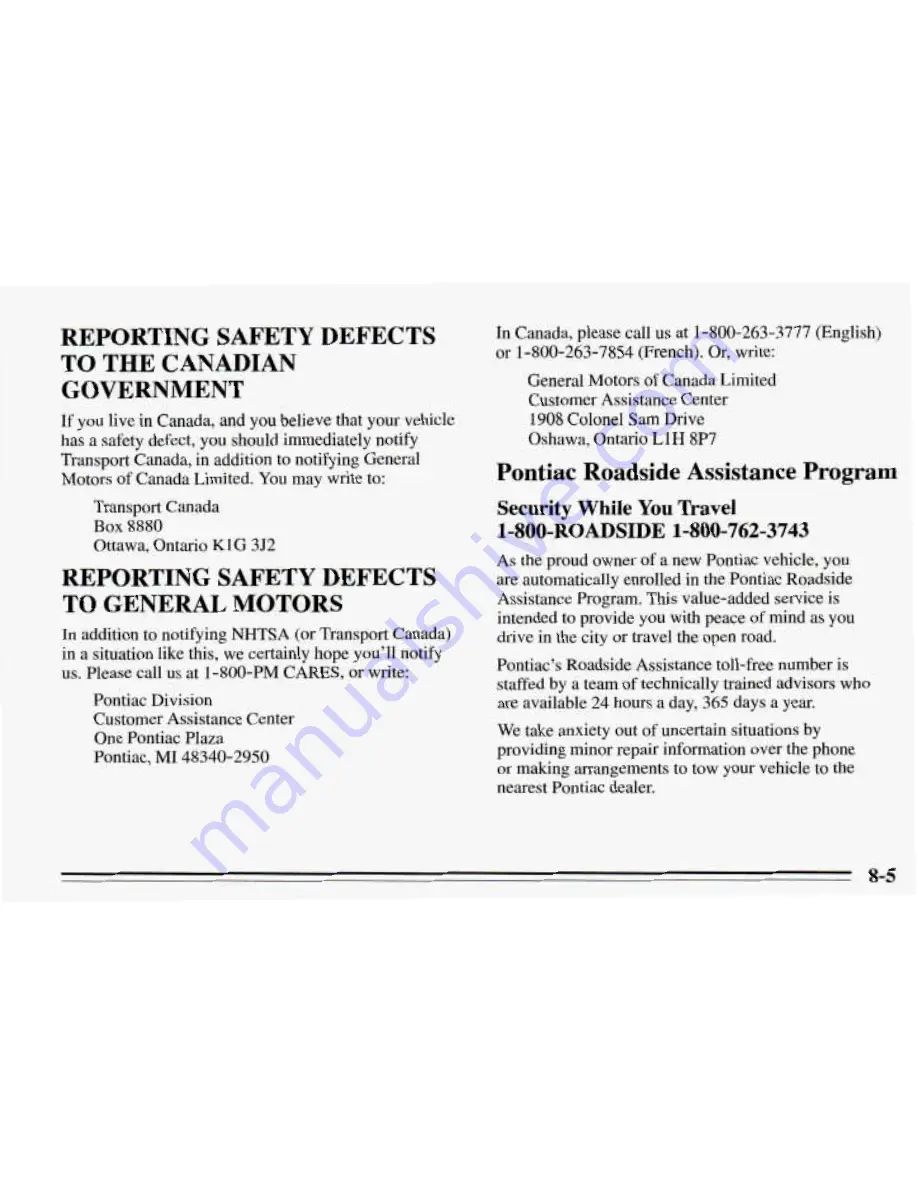 Pontiac 1995 Grand Prix Owner'S Manual Download Page 338