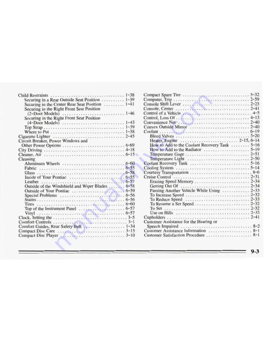 Pontiac 1995 Grand Prix Owner'S Manual Download Page 344