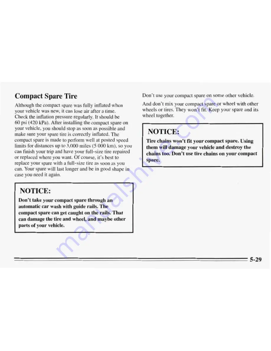 Pontiac 1995 Sunfire Owner'S Manual Download Page 204