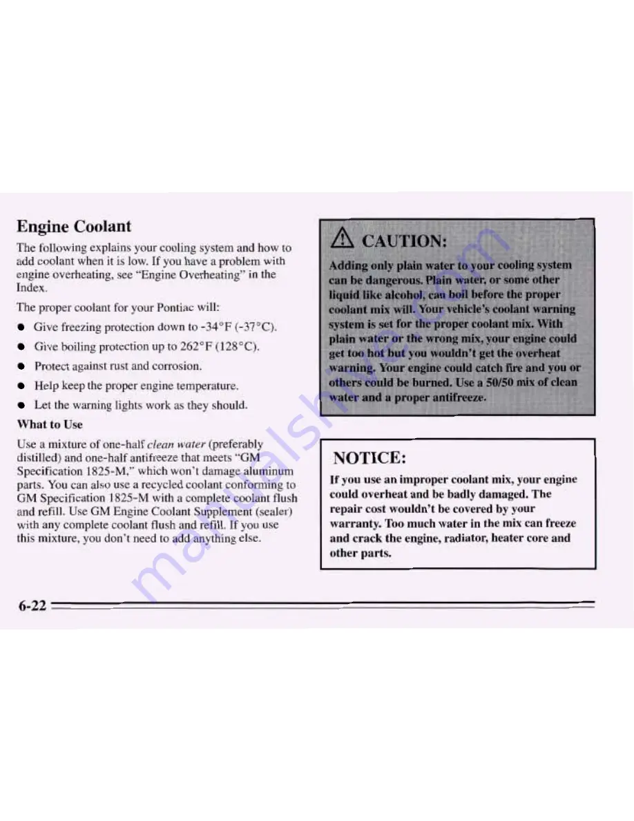 Pontiac 1995 Sunfire Owner'S Manual Download Page 227