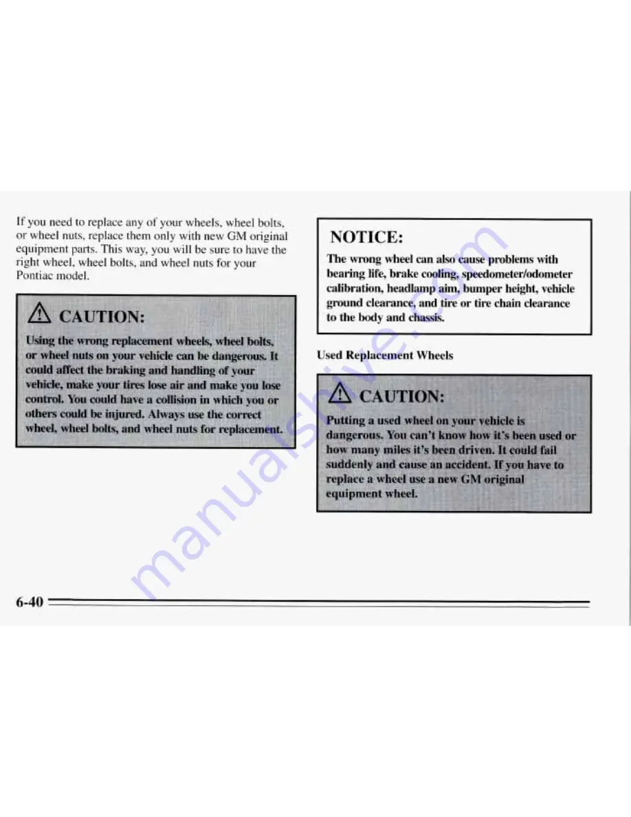 Pontiac 1995 Sunfire Owner'S Manual Download Page 245