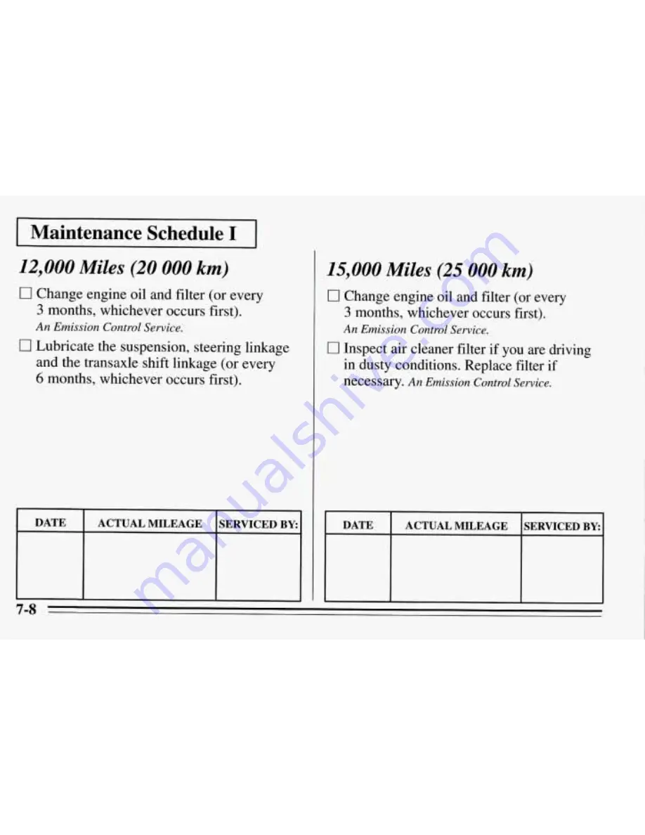 Pontiac 1995 Sunfire Owner'S Manual Download Page 269