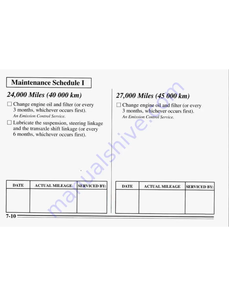 Pontiac 1995 Sunfire Owner'S Manual Download Page 271