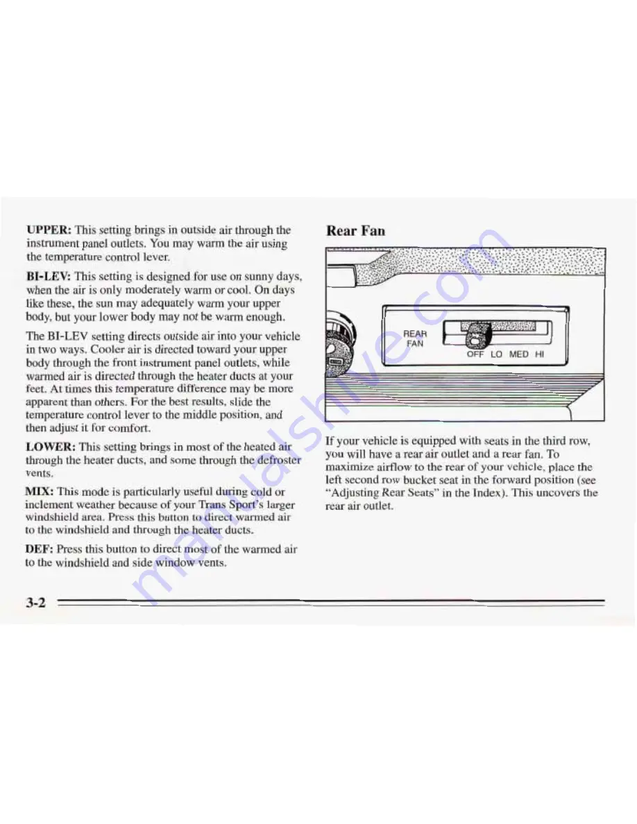 Pontiac 1995 Trans Sport Owner'S Manual Download Page 165