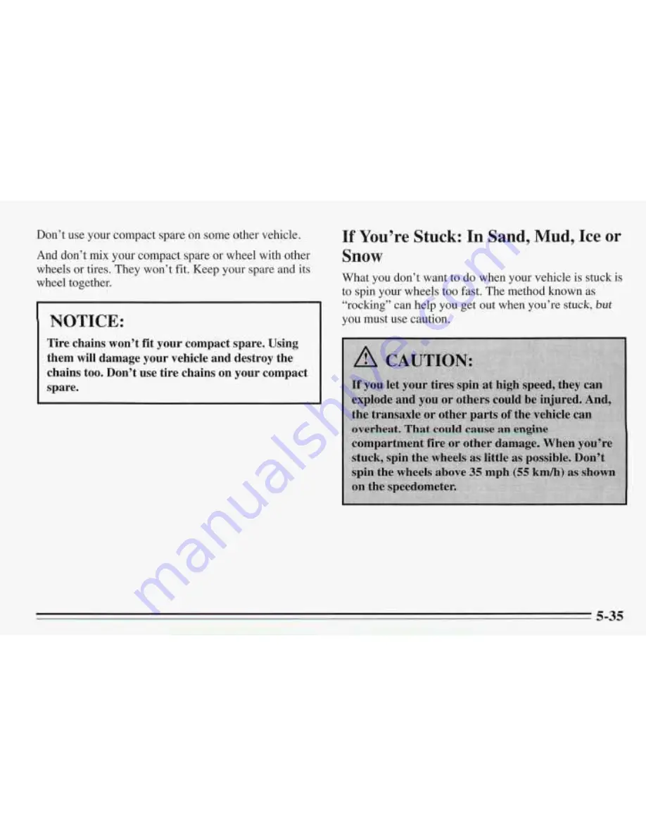 Pontiac 1995 Trans Sport Owner'S Manual Download Page 266