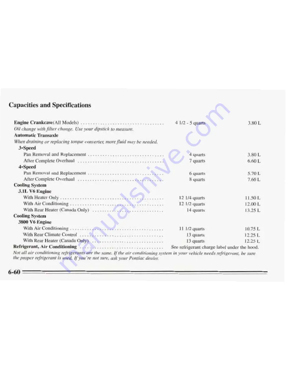 Pontiac 1995 Trans Sport Owner'S Manual Download Page 329