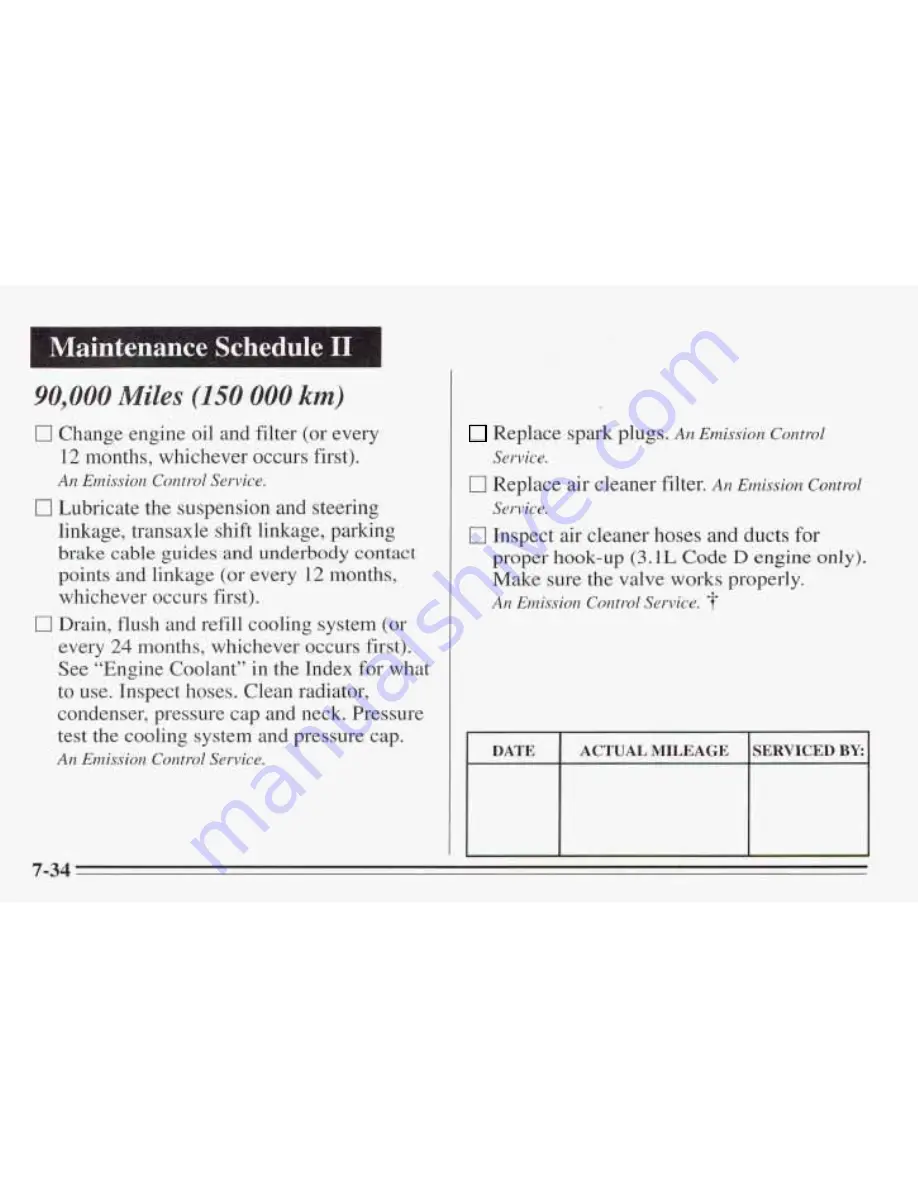 Pontiac 1995 Trans Sport Owner'S Manual Download Page 367