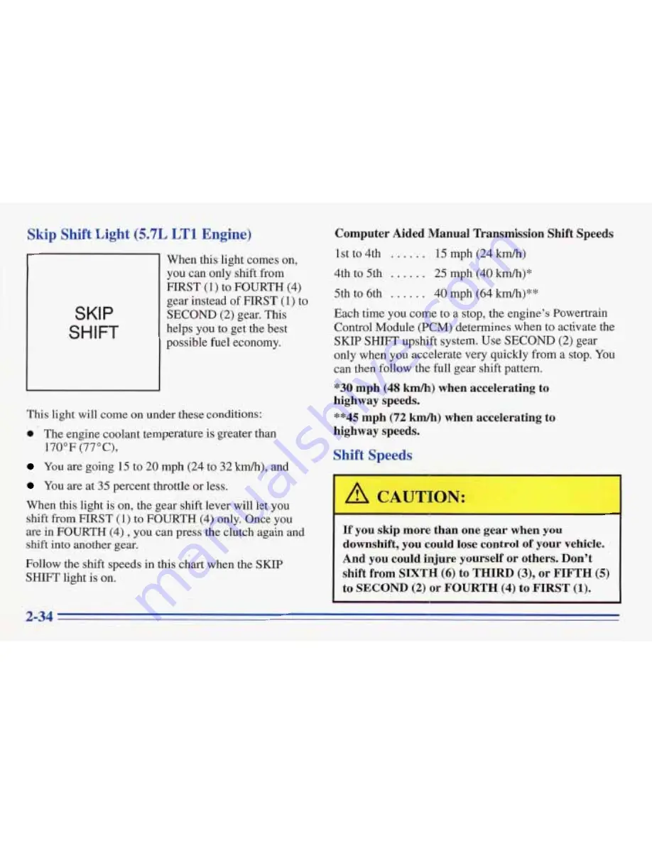 Pontiac 1996 Firebird Owner'S Manual Download Page 83