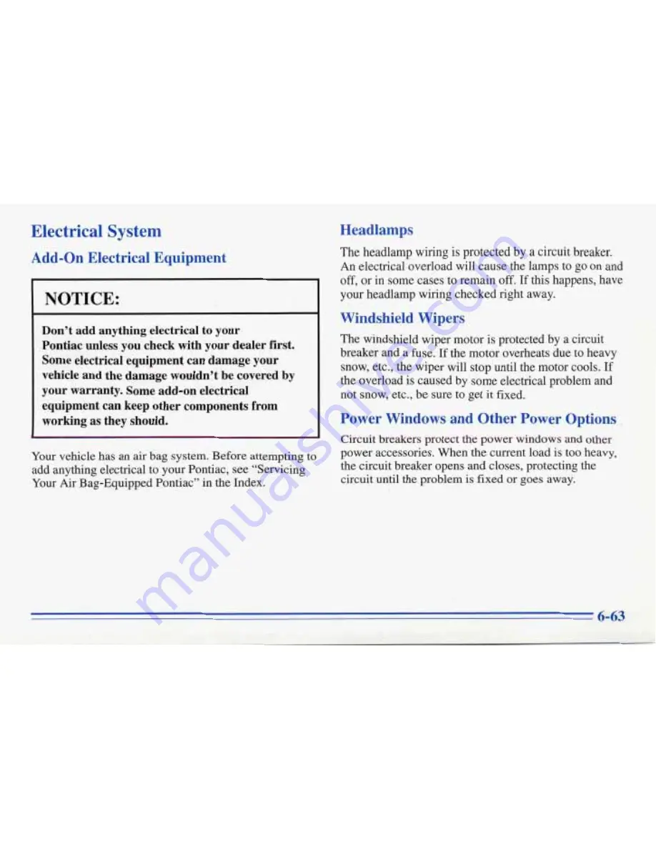 Pontiac 1996 Firebird Owner'S Manual Download Page 304