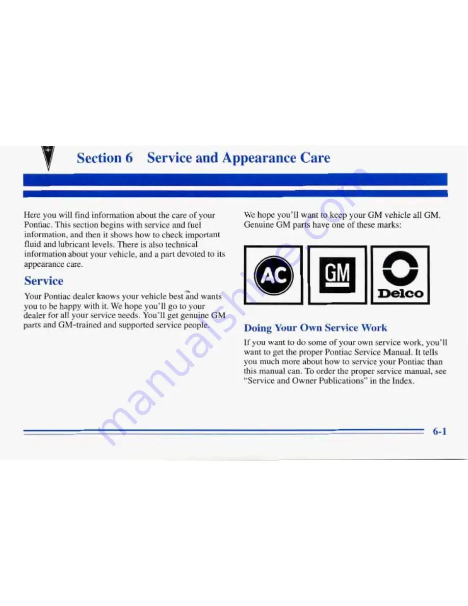 Pontiac 1996 Grand Prix Owner'S Manual Download Page 228