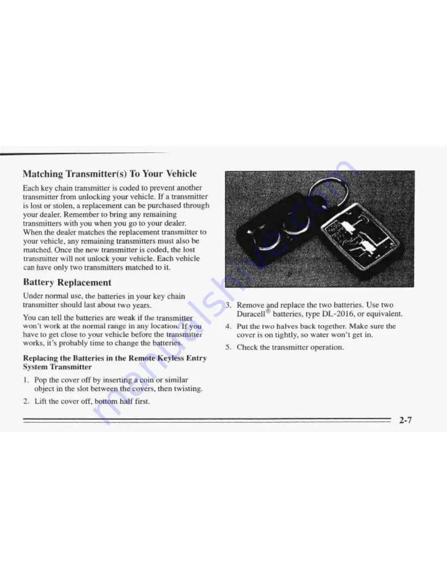 Pontiac 1996 Sunfire Owner'S Manual Download Page 60