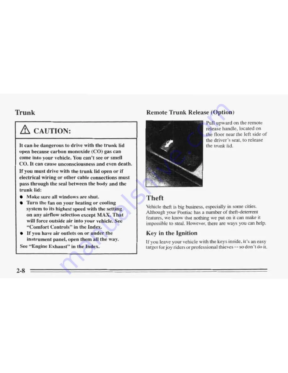 Pontiac 1996 Sunfire Owner'S Manual Download Page 61