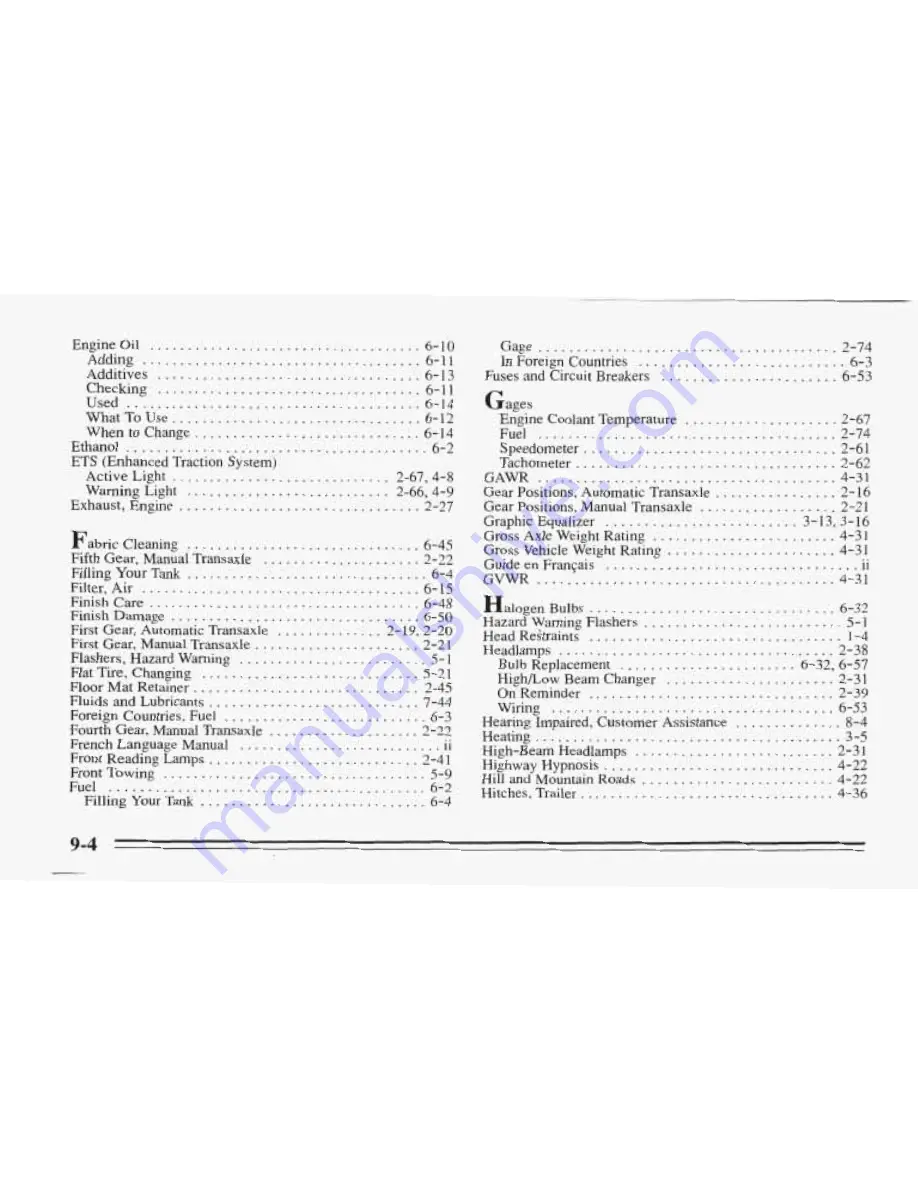 Pontiac 1996 Sunfire Owner'S Manual Download Page 347