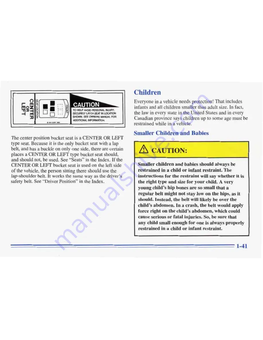 Pontiac 1996 Trans Sport Owner'S Manual Download Page 49