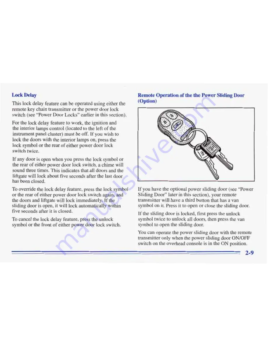 Pontiac 1996 Trans Sport Owner'S Manual Download Page 81