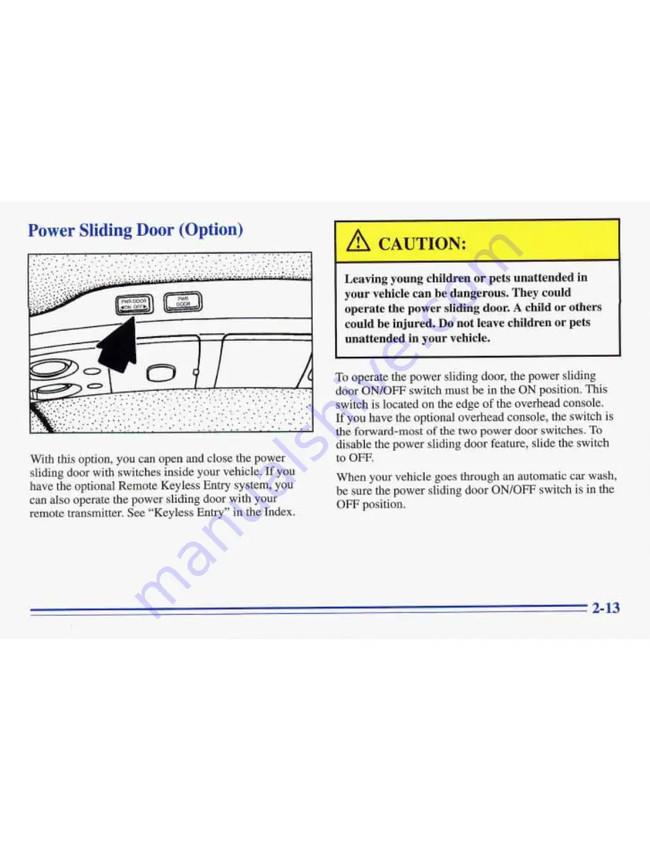 Pontiac 1996 Trans Sport Owner'S Manual Download Page 85