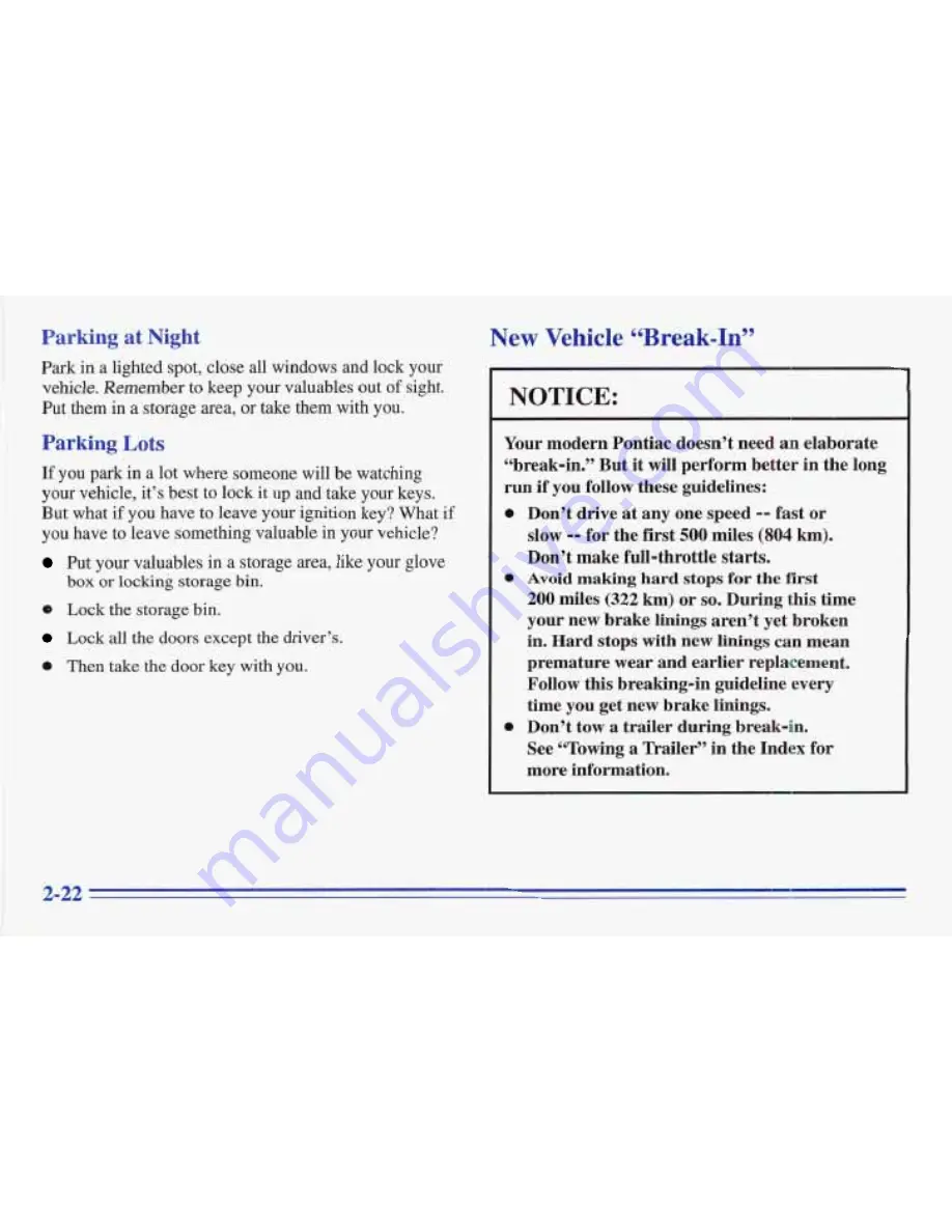 Pontiac 1996 Trans Sport Owner'S Manual Download Page 94