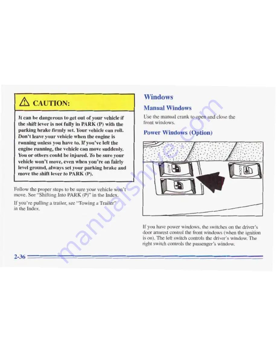 Pontiac 1996 Trans Sport Owner'S Manual Download Page 108