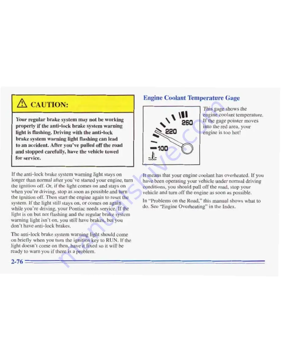 Pontiac 1996 Trans Sport Owner'S Manual Download Page 148