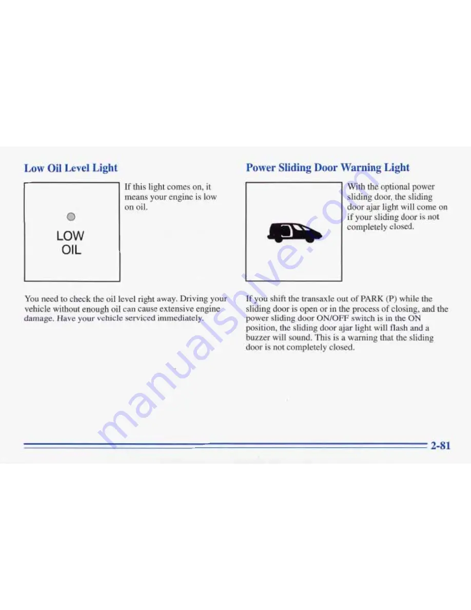 Pontiac 1996 Trans Sport Owner'S Manual Download Page 153