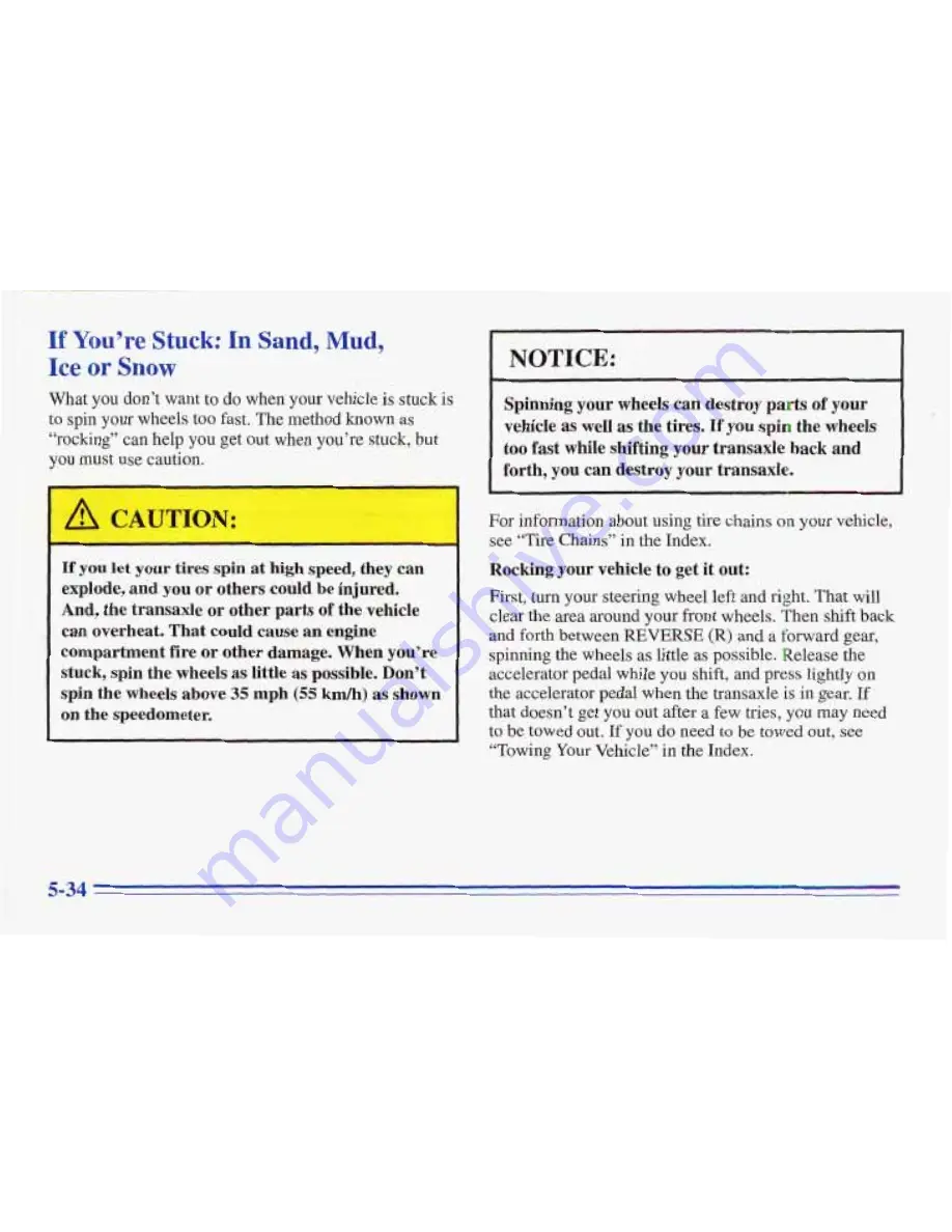 Pontiac 1996 Trans Sport Owner'S Manual Download Page 254