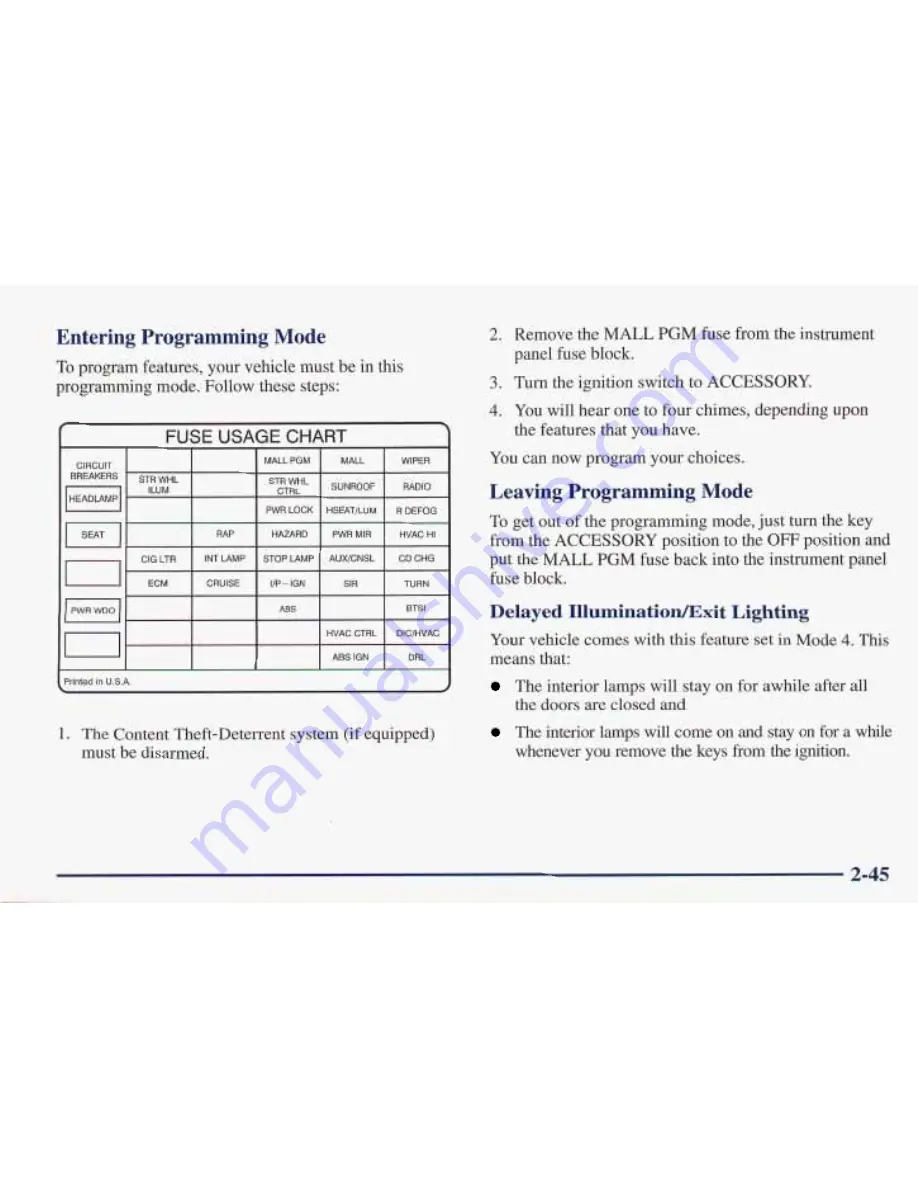 Pontiac 1997 Grand Prix Owner'S Manual Download Page 119