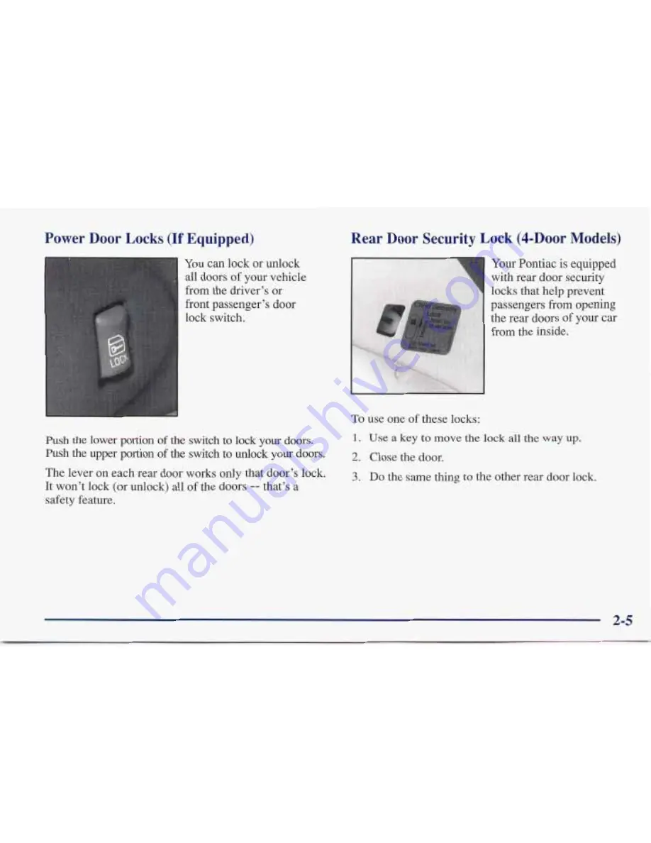 Pontiac 1997 Sunfire Owner'S Manual Download Page 63