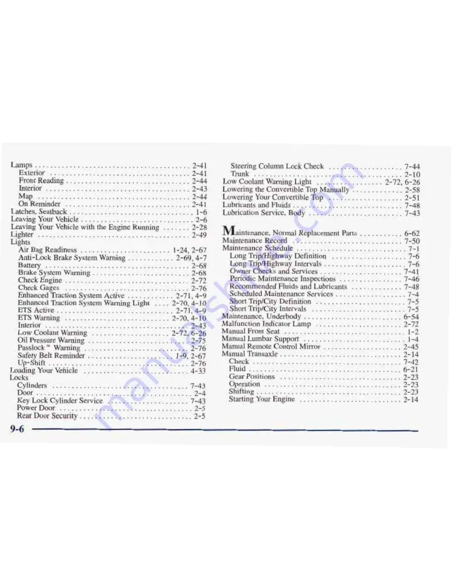 Pontiac 1997 Sunfire Owner'S Manual Download Page 380