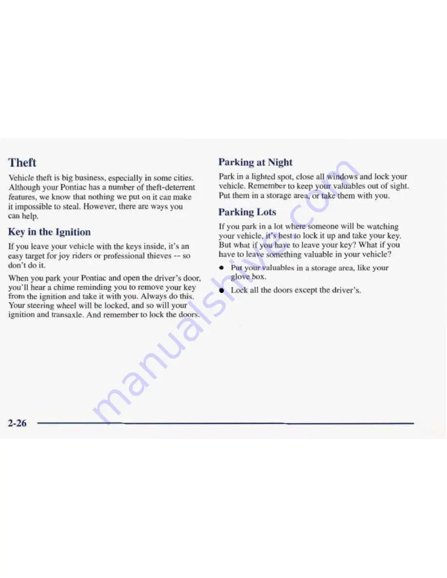 Pontiac 1997 Trans Sport Owner'S Manual Download Page 127