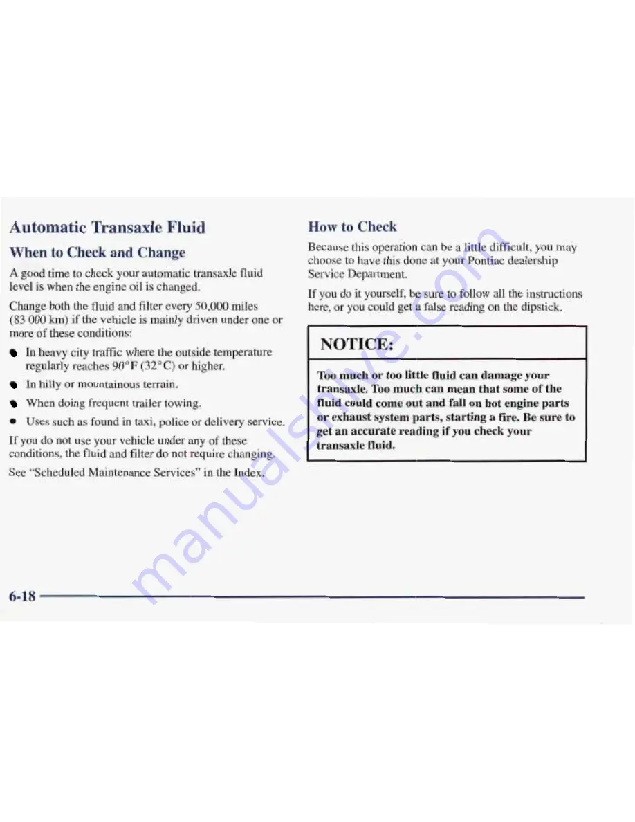 Pontiac 1997 Trans Sport Owner'S Manual Download Page 343