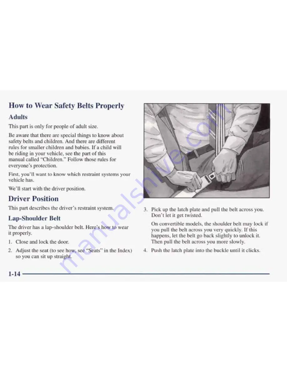 Pontiac 1998 Firebird Owner'S Manual Download Page 21