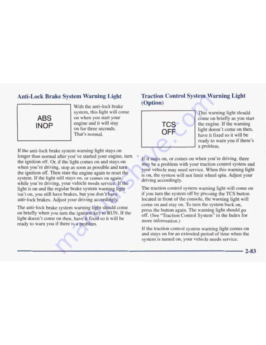 Pontiac 1998 Firebird Owner'S Manual Download Page 138