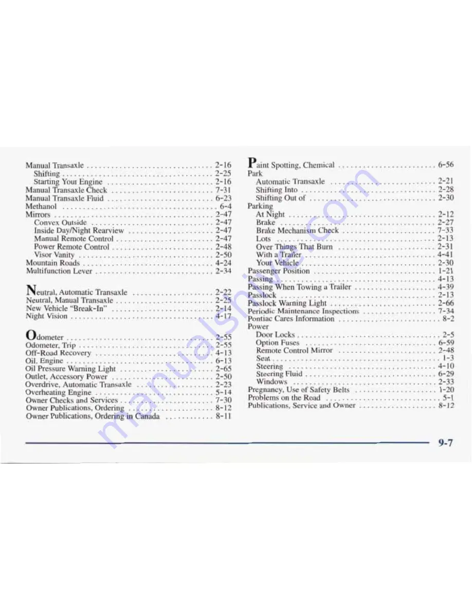 Pontiac 1998 Grand Am Owner'S Manual Download Page 364