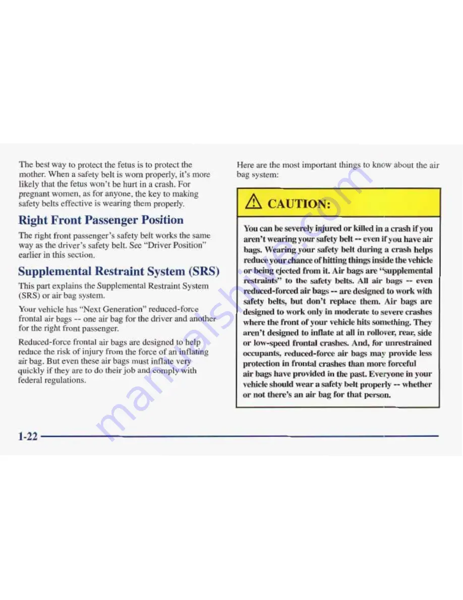 Pontiac 1998 Sunfire Owner'S Manual Download Page 38