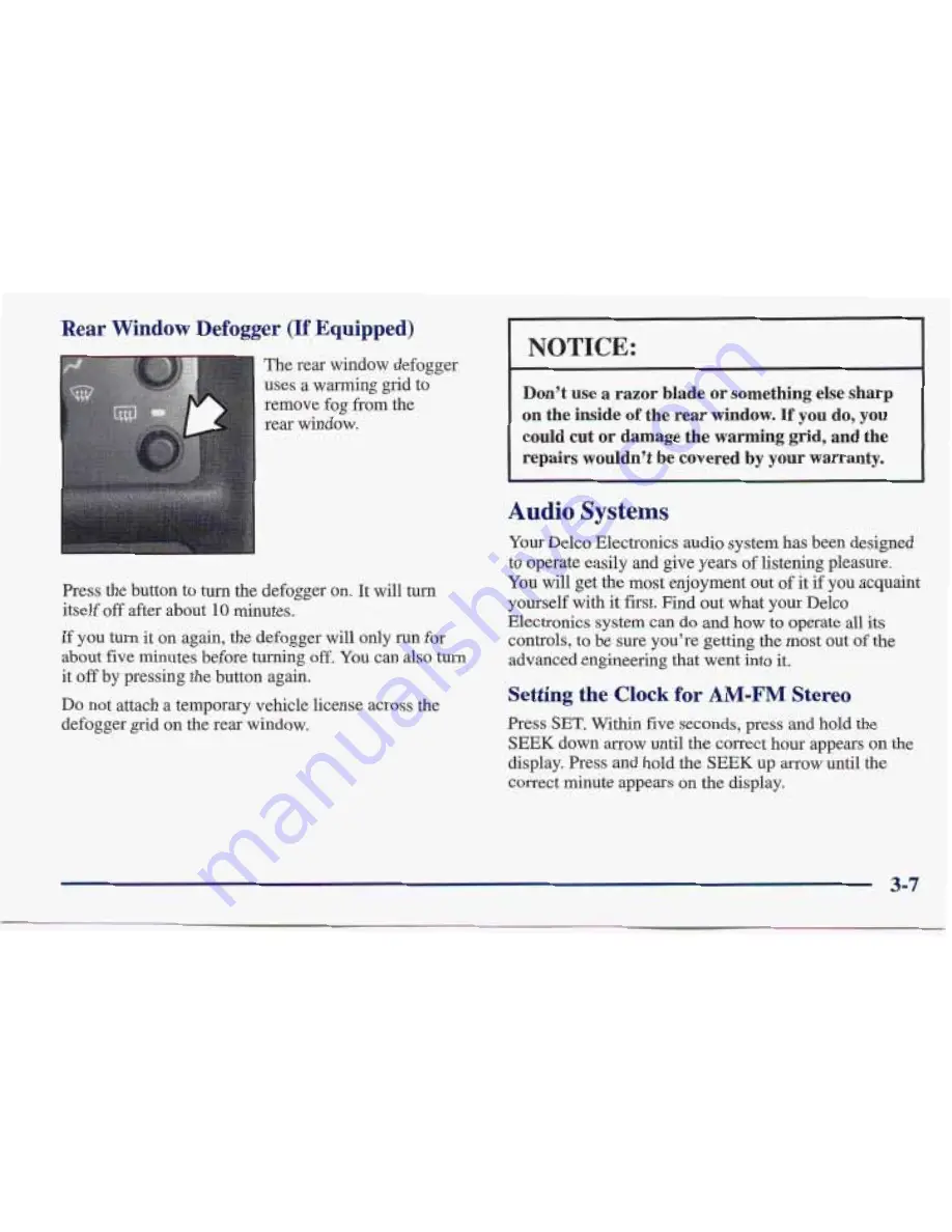 Pontiac 1998 Sunfire Owner'S Manual Download Page 151