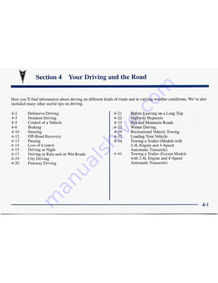 Pontiac 1998 Sunfire Owner'S Manual Download Page 169