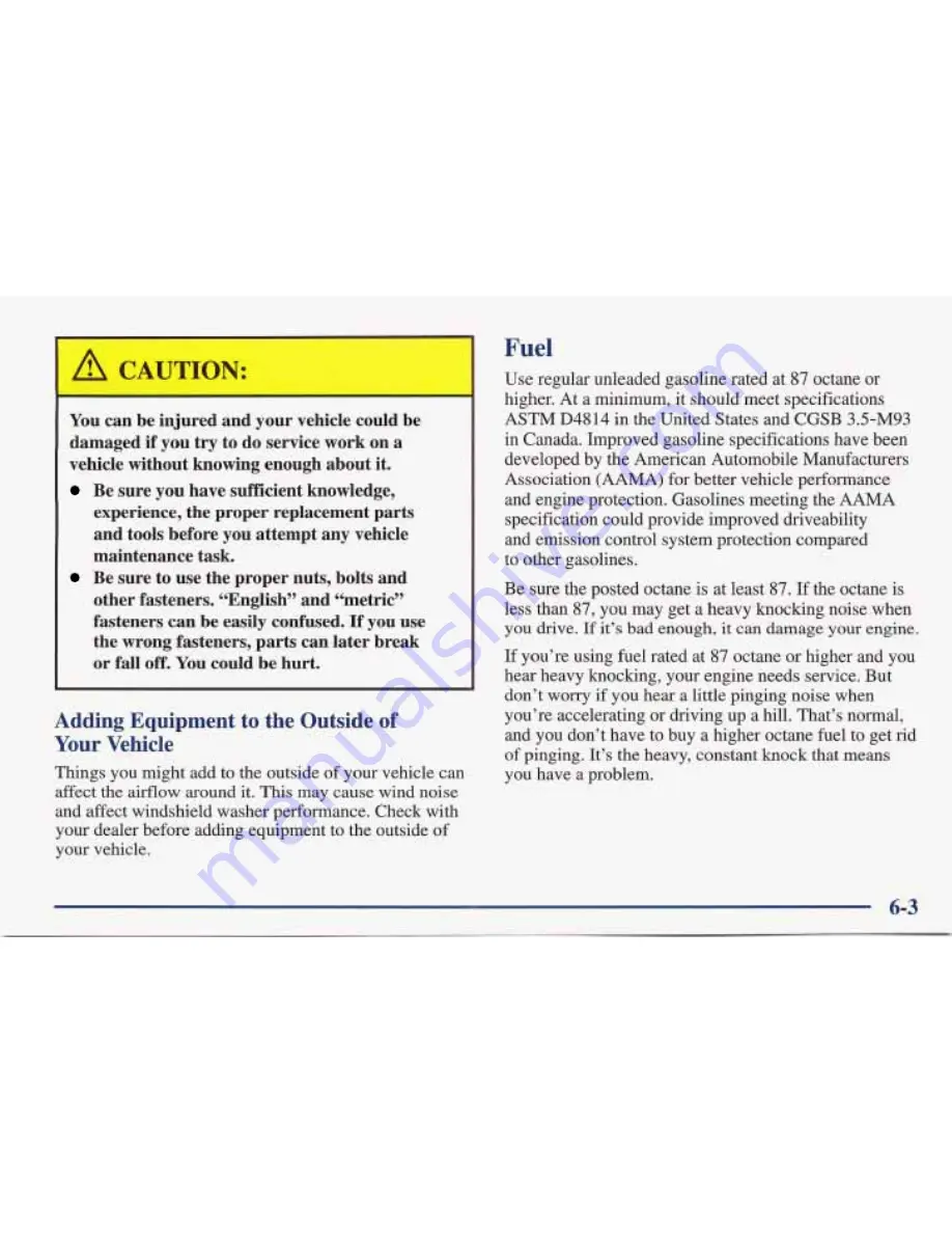 Pontiac 1998 Sunfire Owner'S Manual Download Page 247