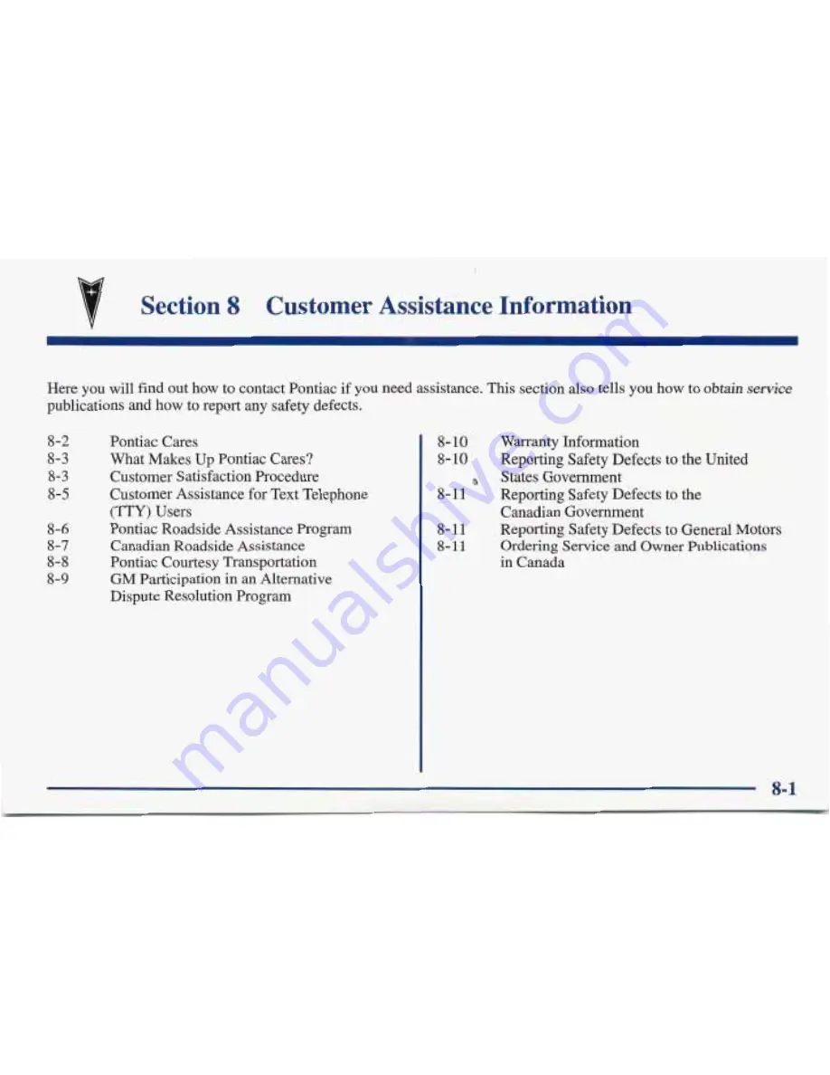 Pontiac 1998 Sunfire Owner'S Manual Download Page 353