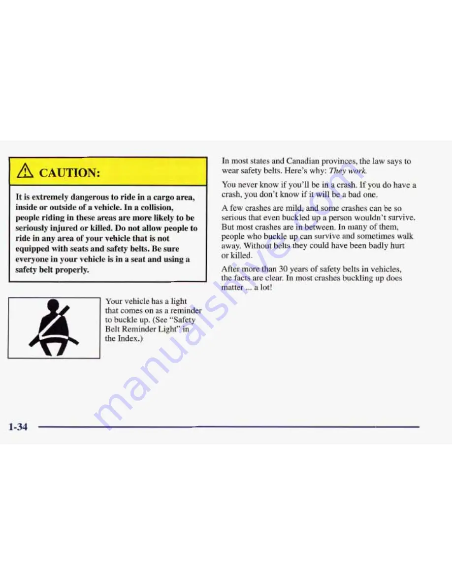 Pontiac 1998 Trans Sport Owner'S Manual Download Page 41