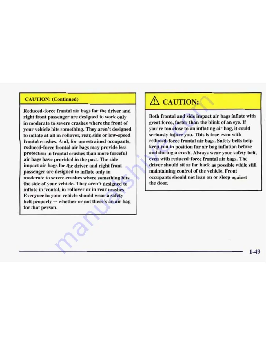 Pontiac 1998 Trans Sport Owner'S Manual Download Page 56