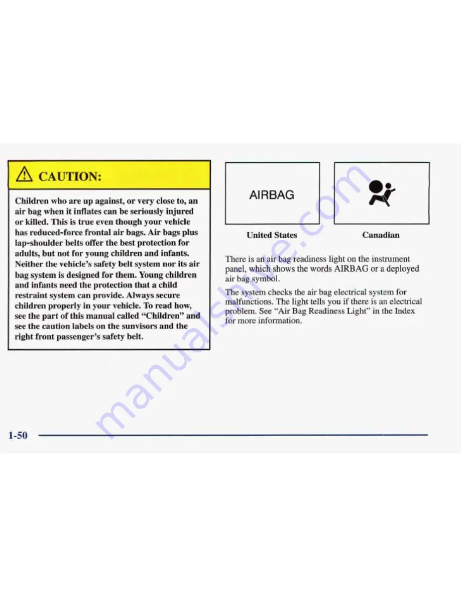 Pontiac 1998 Trans Sport Owner'S Manual Download Page 57