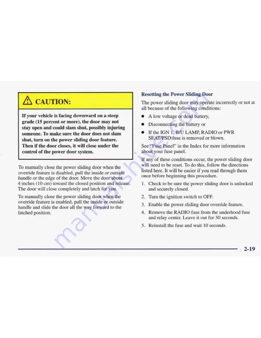 Pontiac 1998 Trans Sport Owner'S Manual Download Page 130