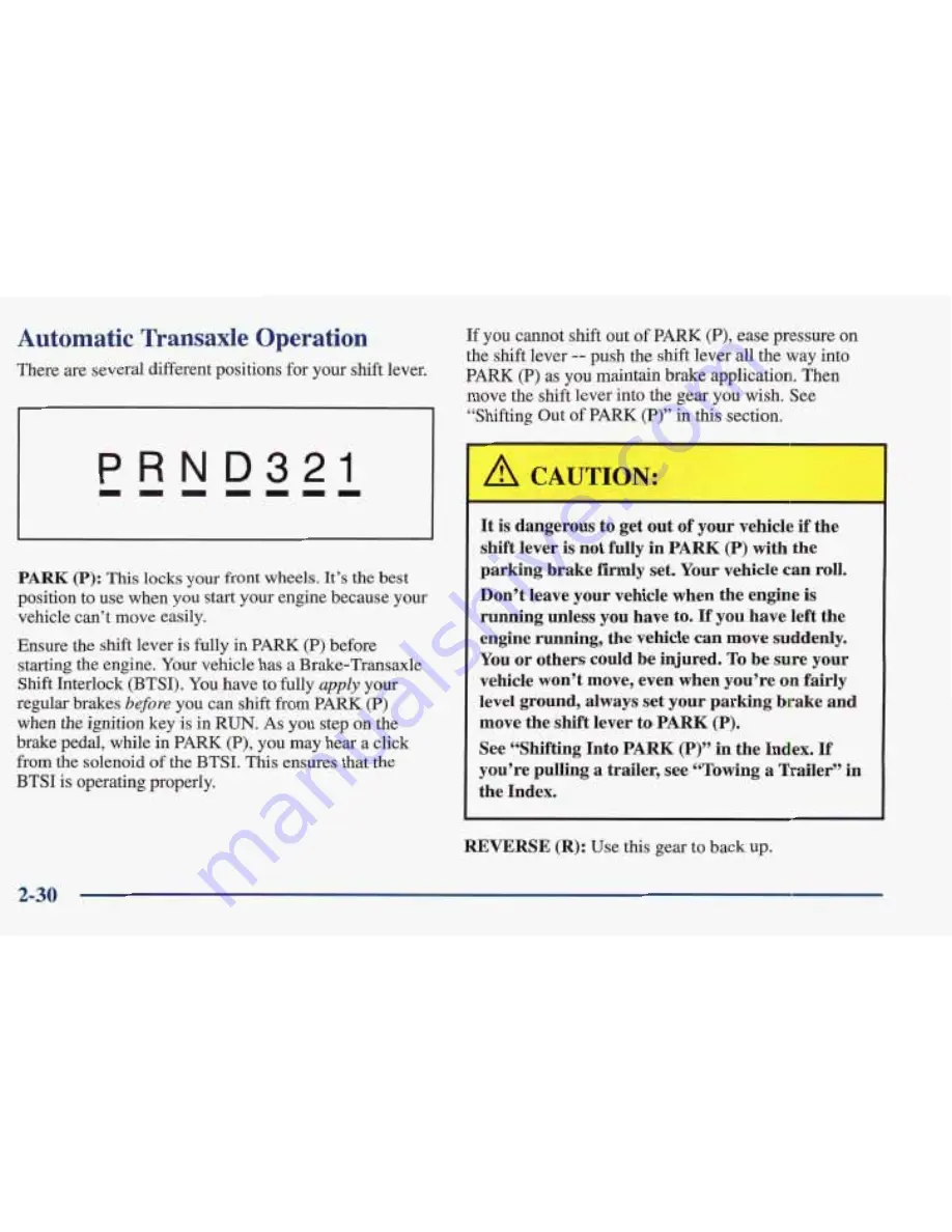 Pontiac 1998 Trans Sport Owner'S Manual Download Page 141