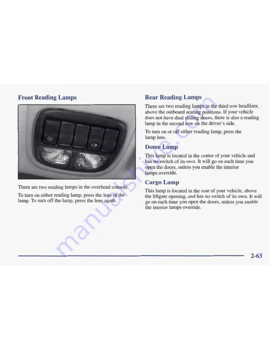 Pontiac 1998 Trans Sport Owner'S Manual Download Page 174