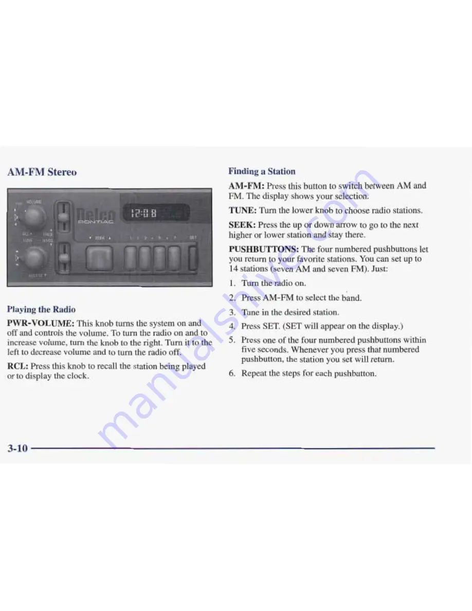 Pontiac 1998 Trans Sport Owner'S Manual Download Page 225